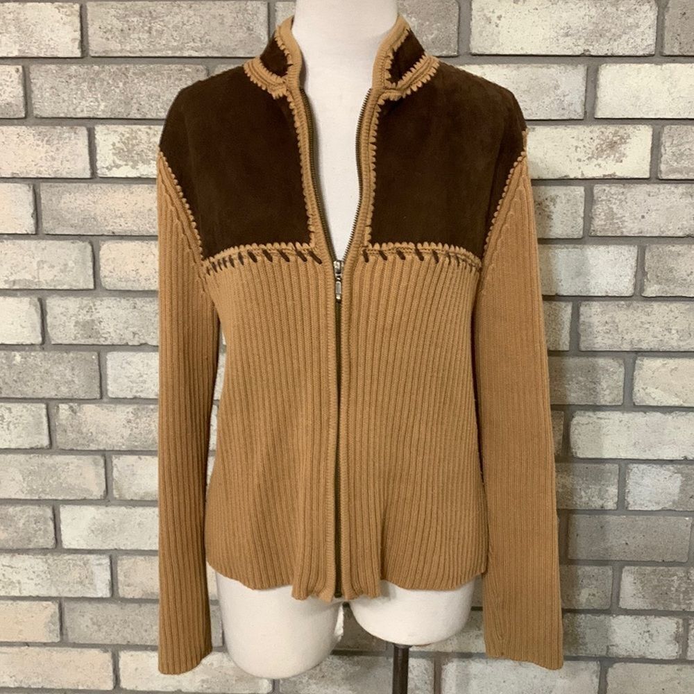 Suede  acrylic sweater Lisa international large vintage